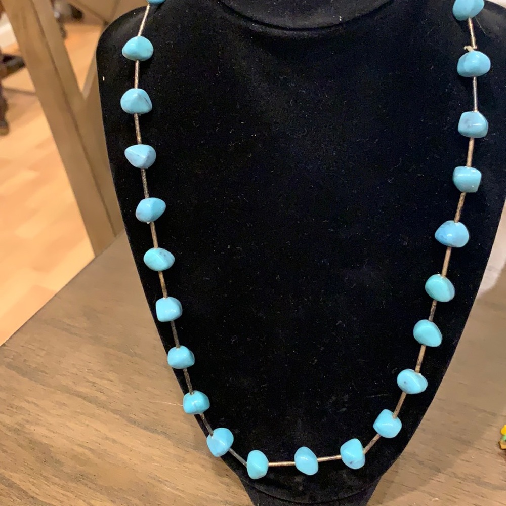 Vintage Navajo Handmade Turquoise Chunk Necklace